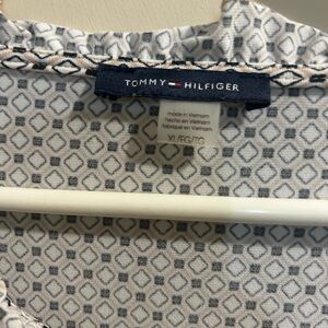 Tommy Hilfiger Diamond Print Shirt in Gray and White